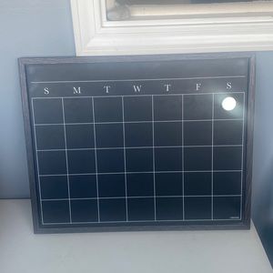 Monthly calendar chalk board